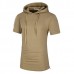 Summer Men's Casual Long Hooded T-shirt Camouflage Sports Shorts-sleeved T-shirt Summer Men's Casual Long Hooded T-shirt Camouflage Sports Shorts-sleeved T-shirt
