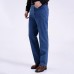 Men Summer Basic Denim Straight Leg Loose Elastic High Waist Cargo Long Jeans Men Summer Basic Denim Straight Leg Loose Elastic High Waist Cargo Long Jeans