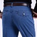 Men Summer Basic Denim Straight Leg Loose Elastic High Waist Cargo Long Jeans Men Summer Basic Denim Straight Leg Loose Elastic High Waist Cargo Long Jeans