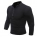 Mens Cotton Stand Collar T-shirts Buttons Breathable Long Sleeve Solid Color Tops Mens Cotton Stand Collar T-shirts Buttons Breathable Long Sleeve Solid Color Tops