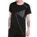 Summer Mens Hip-Hop Hit Color Zipper T-shirt O-neck Short Sleeve Casual Cotton Tops Tees Summer Mens Hip-Hop Hit Color Zipper T-shirt O-neck Short Sleeve Casual Cotton Tops Tees