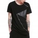 Summer Mens Hip-Hop Hit Color Zipper T-shirt O-neck Short Sleeve Casual Cotton Tops Tees Summer Mens Hip-Hop Hit Color Zipper T-shirt O-neck Short Sleeve Casual Cotton Tops Tees