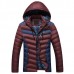 Winter Thick Warm Zipper Detachable Hooded Color Splicing Outwear Jackets for Men Winter Thick Warm Zipper Detachable Hooded Color Splicing Outwear Jackets for Men