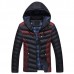Winter Thick Warm Zipper Detachable Hooded Color Splicing Outwear Jackets for Men Winter Thick Warm Zipper Detachable Hooded Color Splicing Outwear Jackets for Men