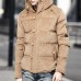 Corduroy Hooded Thick Warm Solid Color Padded Jacket Outwear Parka for Men Corduroy Hooded Thick Warm Solid Color Padded Jacket Outwear Parka for Men