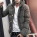 Corduroy Hooded Thick Warm Solid Color Padded Jacket Outwear Parka for Men Corduroy Hooded Thick Warm Solid Color Padded Jacket Outwear Parka for Men