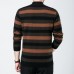 Warm Thick Mink Velvet Striped Pullover Sweaters Fashion Jacquard Semi-high Collar Zipper Pullovers Warm Thick Mink Velvet Striped Pullover Sweaters Fashion Jacquard Semi-high Collar Zipper Pullovers