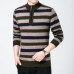 Warm Thick Mink Velvet Striped Pullover Sweaters Fashion Jacquard Semi-high Collar Zipper Pullovers Warm Thick Mink Velvet Striped Pullover Sweaters Fashion Jacquard Semi-high Collar Zipper Pullovers