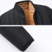 Mens Winter Black Fleece Thick Warm Solid Color Stand Collar Jacket Mens Winter Black Fleece Thick Warm Solid Color Stand Collar Jacket