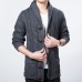 Fall Winter Mens Casual Sweater Coat Knitted Cardigan Large Lapel Long sleeves Tide Sweater Fall Winter Mens Casual Sweater Coat Knitted Cardigan Large Lapel Long sleeves Tide Sweater