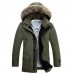 Winter Warm Down Jacket Furry Collar Detachable Hood Zipper Button Multi Pockets Men Parkas Winter Warm Down Jacket Furry Collar Detachable Hood Zipper Button Multi Pockets Men Parkas
