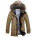 Winter Warm Down Jacket Furry Collar Detachable Hood Zipper Button Multi Pockets Men Parkas Winter Warm Down Jacket Furry Collar Detachable Hood Zipper Button Multi Pockets Men Parkas