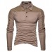 Autumn Winter Mens New Fashion Splicing Slim Casual Lapel Long-sleeved Golf Shirt Autumn Winter Mens New Fashion Splicing Slim Casual Lapel Long-sleeved Golf Shirt
