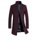 Mens Wool Mid-long Business Casual Trench Coat Autumn Winter Slim Fit Jacket Mens Wool Mid-long Business Casual Trench Coat Autumn Winter Slim Fit Jacket