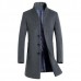 Mens Wool Mid-long Business Casual Trench Coat Autumn Winter Slim Fit Jacket Mens Wool Mid-long Business Casual Trench Coat Autumn Winter Slim Fit Jacket