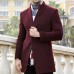 Mens Wool Mid-long Business Casual Trench Coat Autumn Winter Slim Fit Jacket Mens Wool Mid-long Business Casual Trench Coat Autumn Winter Slim Fit Jacket