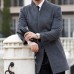 Mens Wool Mid-long Business Casual Trench Coat Autumn Winter Slim Fit Jacket Mens Wool Mid-long Business Casual Trench Coat Autumn Winter Slim Fit Jacket