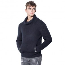 High Street Turtleneck Thick Warm Knitted Sweaters Fall Winter Men's Fashion Solid Color Pullovers