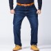 Plus Size Casual Business Straight Legs Loose High Elastic Jeans for Men Plus Size Casual Business Straight Legs Loose High Elastic Jeans for Men