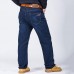 Plus Size Casual Business Straight Legs Loose High Elastic Jeans for Men Plus Size Casual Business Straight Legs Loose High Elastic Jeans for Men