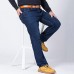 Plus Size Casual Business Straight Legs Loose High Elastic Jeans for Men Plus Size Casual Business Straight Legs Loose High Elastic Jeans for Men