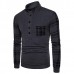 Men's Casual Spliceing Stripe Sweater Pullover Fashion Long Sleeve Button Collar Tops Tees Men's Casual Spliceing Stripe Sweater Pullover Fashion Long Sleeve Button Collar Tops Tees