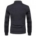 Men's Casual Spliceing Stripe Sweater Pullover Fashion Long Sleeve Button Collar Tops Tees Men's Casual Spliceing Stripe Sweater Pullover Fashion Long Sleeve Button Collar Tops Tees