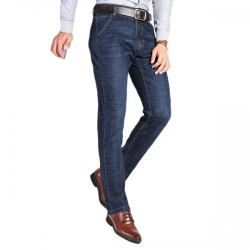 Elastic Straight Leg Casual Business Jeans Denim Pants for Men Elastic Straight Leg Casual Business Jeans Denim Pants for Men