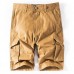 Men's Summer Leisure Loose Cotton Cargo Shorts Outdoor Big Pocket Solid Color Shorts Men's Summer Leisure Loose Cotton Cargo Shorts Outdoor Big Pocket Solid Color Shorts