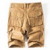 Men's Summer Leisure Loose Cotton Cargo Shorts Outdoor Big Pocket Solid Color Shorts Men's Summer Leisure Loose Cotton Cargo Shorts Outdoor Big Pocket Solid Color Shorts