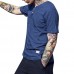 Chinese Style Cotton Linen LeisureT-shirt Spring Summer Men's Pure Color Short Sleeves T-shirt Chinese Style Cotton Linen LeisureT-shirt Spring Summer Men's Pure Color Short Sleeves T-shirt