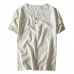 Chinese Style Cotton Linen LeisureT-shirt Spring Summer Men's Pure Color Short Sleeves T-shirt Chinese Style Cotton Linen LeisureT-shirt Spring Summer Men's Pure Color Short Sleeves T-shirt