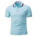 Classic Thread Color Short-sleeved Golf Shirt Men's Fashion Slim Fit Tops Tees Classic Thread Color Short-sleeved Golf Shirt Men's Fashion Slim Fit Tops Tees