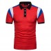 Men's Short Sleeve Lapel Golf Shirt Summer Matching Color Casual Tops Tees Men's Short Sleeve Lapel Golf Shirt Summer Matching Color Casual Tops Tees