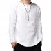 Mens Loose Long Sleeve Cotton Linen Tops Breathable Antibacterial Vintage T-Shirts Mens Loose Long Sleeve Cotton Linen Tops Breathable Antibacterial Vintage T-Shirts