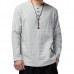 Mens Loose Long Sleeve Cotton Linen Tops Breathable Antibacterial Vintage T-Shirts Mens Loose Long Sleeve Cotton Linen Tops Breathable Antibacterial Vintage T-Shirts