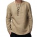 Mens Loose Long Sleeve Cotton Linen Tops Breathable Antibacterial Vintage T-Shirts Mens Loose Long Sleeve Cotton Linen Tops Breathable Antibacterial Vintage T-Shirts