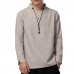 Chinese Style Mens Loose Cotton Linen Long Sleeve Tops Stand Collar T-Shirts Chinese Style Mens Loose Cotton Linen Long Sleeve Tops Stand Collar T-Shirts
