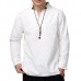 Chinese Style Mens Loose Cotton Linen Long Sleeve Tops Stand Collar T-Shirts Chinese Style Mens Loose Cotton Linen Long Sleeve Tops Stand Collar T-Shirts