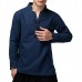 Chinese Style Mens Loose Cotton Linen Long Sleeve Tops Stand Collar T-Shirts Chinese Style Mens Loose Cotton Linen Long Sleeve Tops Stand Collar T-Shirts