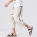 Stylish Mens Cotton Linen Baggy Loose Calf Length Pants Antibacterial Casual Shorts Stylish Mens Cotton Linen Baggy Loose Calf Length Pants Antibacterial Casual Shorts