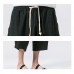Stylish Mens Cotton Linen Baggy Loose Calf Length Pants Antibacterial Casual Shorts Stylish Mens Cotton Linen Baggy Loose Calf Length Pants Antibacterial Casual Shorts