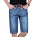 Summer Straight Leg Knee Length Short Jeans for Men Summer Straight Leg Knee Length Short Jeans for Men
