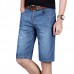 Summer Straight Leg Knee Length Short Jeans for Men Summer Straight Leg Knee Length Short Jeans for Men