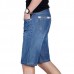 Summer Straight Leg Knee Length Short Jeans for Men Summer Straight Leg Knee Length Short Jeans for Men