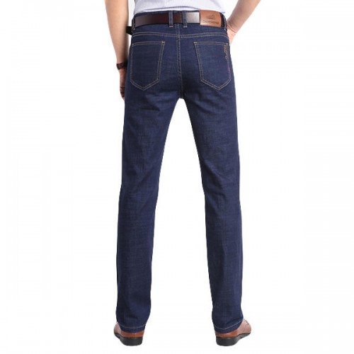 Mens Spring Summer High Rise Loose Straight leg Leisure Business Cotton Jeans Mens Spring Summer High Rise Loose Straight leg Leisure Business Cotton Jeans
