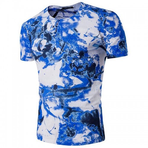 Mens Personalized Printing Cotton Linen Short Sleeve T-Shirts Frog Button Antibacterial Tee Tops Mens Personalized Printing Cotton Linen Short Sleeve T-Shirts Frog Button Antibacterial Tee Tops