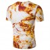 Mens Personalized Printing Cotton Linen Short Sleeve T-Shirts Frog Button Antibacterial Tee Tops Mens Personalized Printing Cotton Linen Short Sleeve T-Shirts Frog Button Antibacterial Tee Tops
