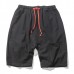 Men's Casual Loose Cotton Linen Knee Length Shorts Breathable Drawshring Baggy Shorts Men's Casual Loose Cotton Linen Knee Length Shorts Breathable Drawshring Baggy Shorts