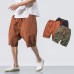 Men's Casual Loose Cotton Linen Knee Length Shorts Breathable Drawshring Baggy Shorts Men's Casual Loose Cotton Linen Knee Length Shorts Breathable Drawshring Baggy Shorts